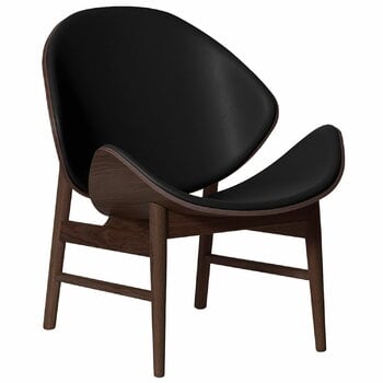 Warm Nordic The Orange lounge chair, smoked oak - black leather
