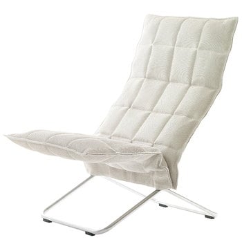 Armchairs & lounge chairs, K chair, narrow, tubular base, stone/white, Beige