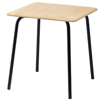 Mattiazzi Table Forcina 70 x 70 cm, acier noir - frêne