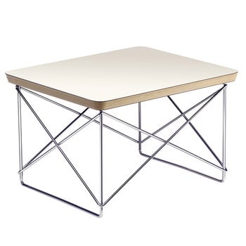 Side & end tables, Eames LTR Occasional table, white - chrome, White