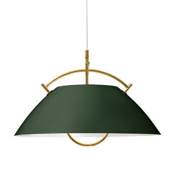 Lampade a sospensione, Lampada a sospensione Wegner, verde scuro - oro, Verde