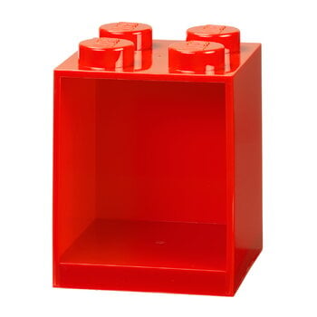 Room Copenhagen Lego Brick Shelf 4 hylly, kirkkaanpunainen