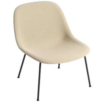 Muuto Fiber lounge chair, tube base,  Steelcut Trio 236 - black, product image