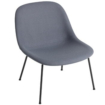 Muuto Fauteuil Fiber, piètement tube, Divina 154 - noir