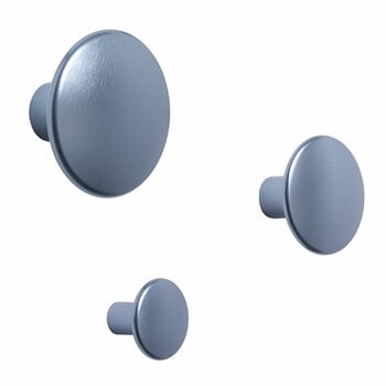 Muuto Dots klädkrokar i metall, set med 5, blekblå