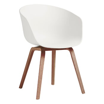 HAY About A Chair AAC22 Eco, lacquered walnut - white