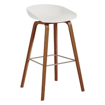 HAY Tabouret About A Stool AAS32 Eco, 75 cm, noyer laqué - blanc