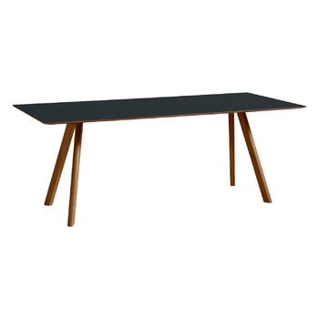 HAY CPH30 table, 200 x 90 cm, lacquered walnut - dark grey lino, product image