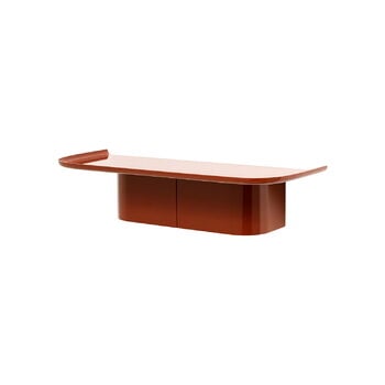 HAY Korpus shelf M, 4 hooks, brick red