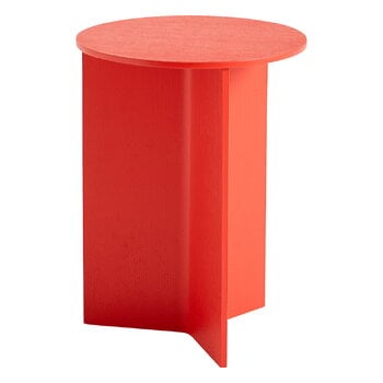 HAY Table Slit Wood, 35 cm, modèle haut, candy red