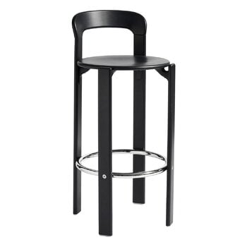 HAY Tabouret de bar Rey, 75 cm, noir profond