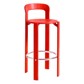 HAY Rey bar stool, 75 cm, scarlet red