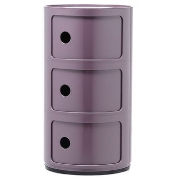 Kartell Componibili storage unit, 3 modules, purple