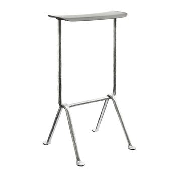 Magis Officina bar stool, medium, galvanized, metallised grey