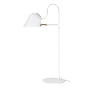 Lampade da scrivania, Lampada da tavolo Streck, bianco-ottone, Bianco