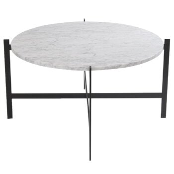 OX Denmarq Deck Tisch 80 cm, weißer Marmor – Schwarz