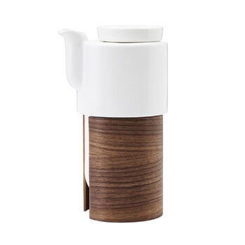 Tonfisk Design Warm teapot 6 dl, white - walnut, ceramic lid