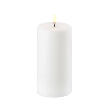 Uyuni Lighting Bougie pilier LED, 7,8 x 15 cm, nordic white