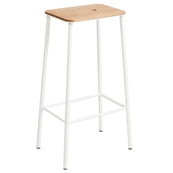 Bar stools & chairs, Adam stool, 76 cm, oak - matt white, White