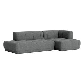 HAY Quilton sofa, combination 21, right, Flamiber Charcoal C8, product image