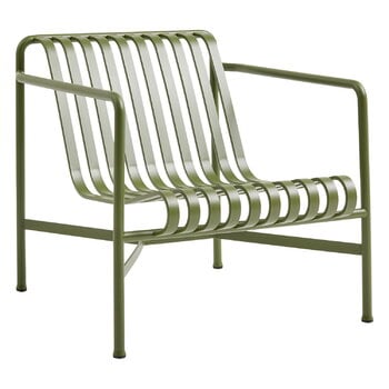 Outdoor lounge chairs, Palissade lounge chair, low, olive, Green