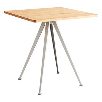 Dining tables, Pyramid café table 21, 70 x 70 cm, beige - lacquered oak, Beige