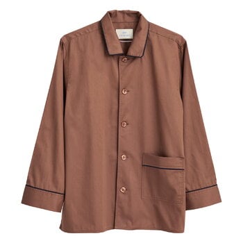 Lenzuola e federe, Camicia da notte Outline, a maniche lunghe, milk chocolate, Marrone