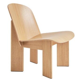 Armchairs & lounge chairs, Chisel lounge chair, lacquered oak, Natural