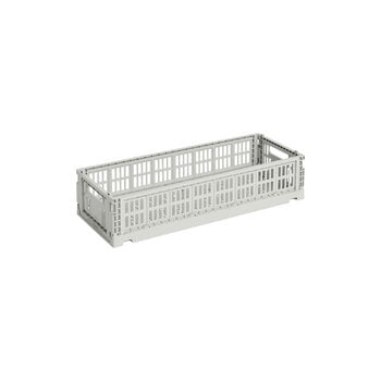 HAY Colour Crate, M Square, recycled plastic, grey | Finnish