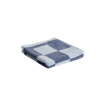 Hand towels & washcloths, Check wash cloth, 30 x 30 cm, steel blue, Light blue