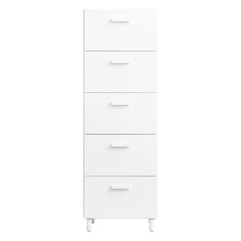 String Furniture Relief chest of drawers with legs, tall, white