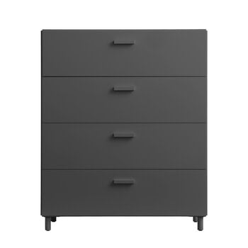 String Furniture Relief chest of drawers with legs, wide, grey