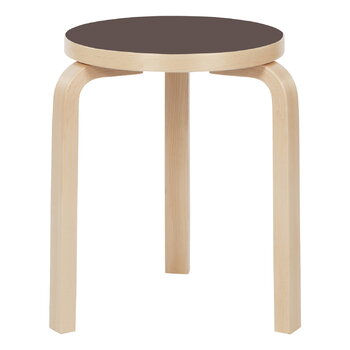 Artek Aalto stool 60, mauve linoleum - birch