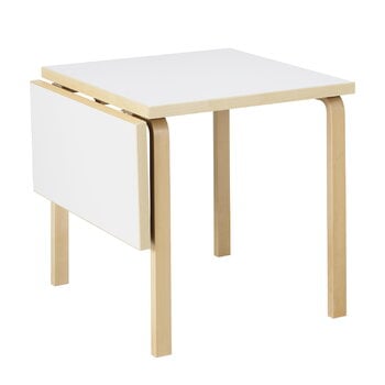 Esstische, Aalto Klapptisch DL81C, Birke - weißes Laminat, Weiß