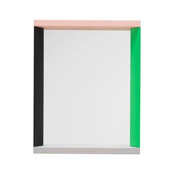 Specchi da parete, Specchio Colour Frame, piccolo, verde - rosa, Multicolore