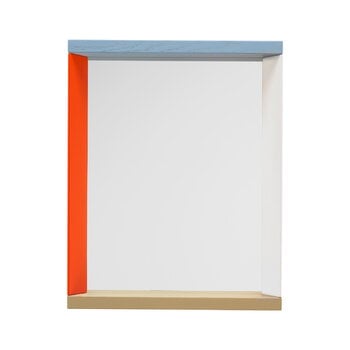 Väggspeglar, Colour Frame spegel, liten, blå - orange, Flerfärgad