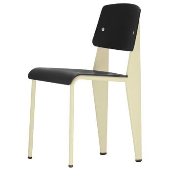 Vitra Standard SP Stuhl, Prouvé Blanc Colombe - Tiefschwarz