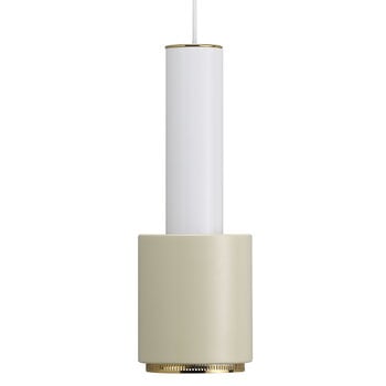 Artek Aalto pendant lamp A110 "Hand Grenade", white - linen, product image