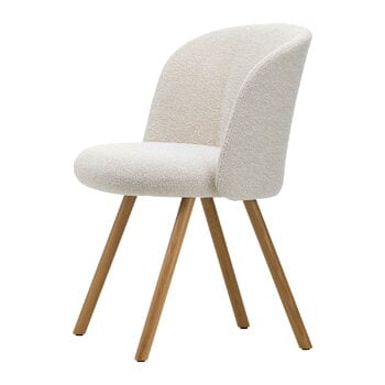 Dining chairs, Mikado side chair, natural oak - Nubia 01 ivory/pearl, Beige