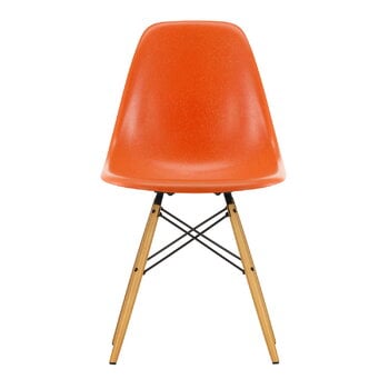 Vitra Eames DSW Fiberglass tuoli, red orange - vaahtera