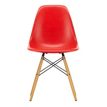 Vitra Eames DSW Fiberglass chair, classic red - maple
