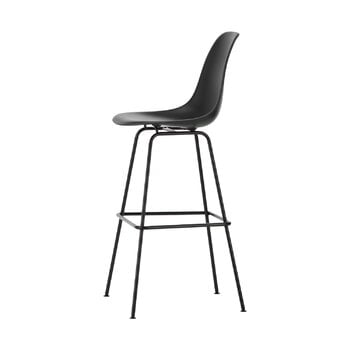 Bar stools & chairs, Eames Plastic Stool, high, deep black RE - basic dark, Black