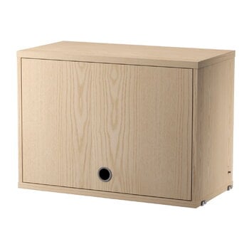 String Furniture String cabinet with flip door, 58 x 30 cm, ash