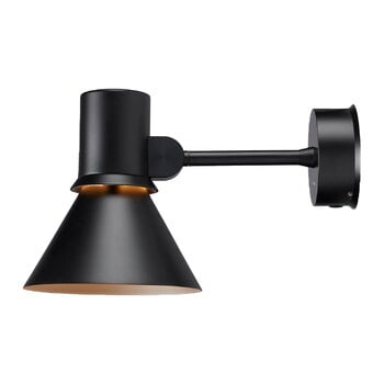 Wall lamps, Type 80 W1 wall lamp, hardwired, matte black, Black