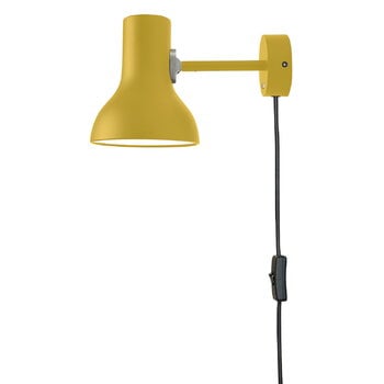 Anglepoise Type 75 Mini vägglampa med kabel, M. Howell Ed., yellow ochre