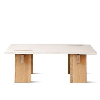 Eberhart Furniture Arnold coffee table, light concrete - light oak, product image