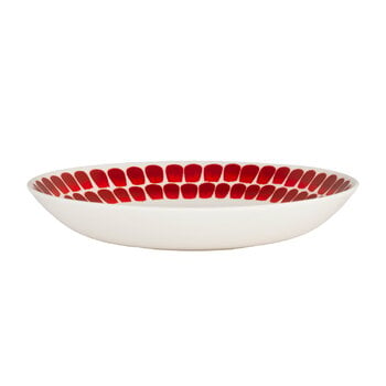 Plates, 24h Tuokio deep plate, 24 cm, red, White