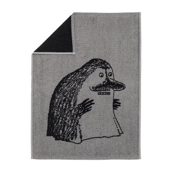 Handtücher und Waschlappen, Handtuch Moomin, 50 x 70 cm, The Groke, grau, Grau