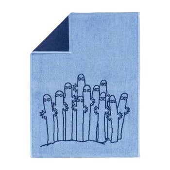 Käsi- ja kasvopyyhkeet, Muumi käsipyyhe, 50 x 70 cm, Hattivatti, sininen, Vaaleansininen