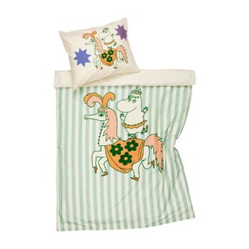 Moomin products, Moomin bedset, 85 x 125 cm, Circus with stripes, Multicolour